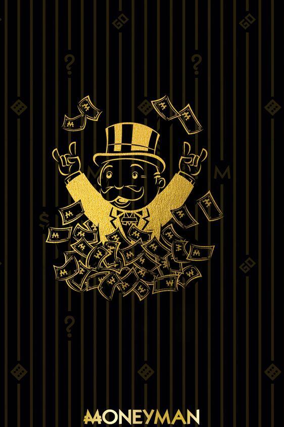 Abstract Golden Monopoly Art