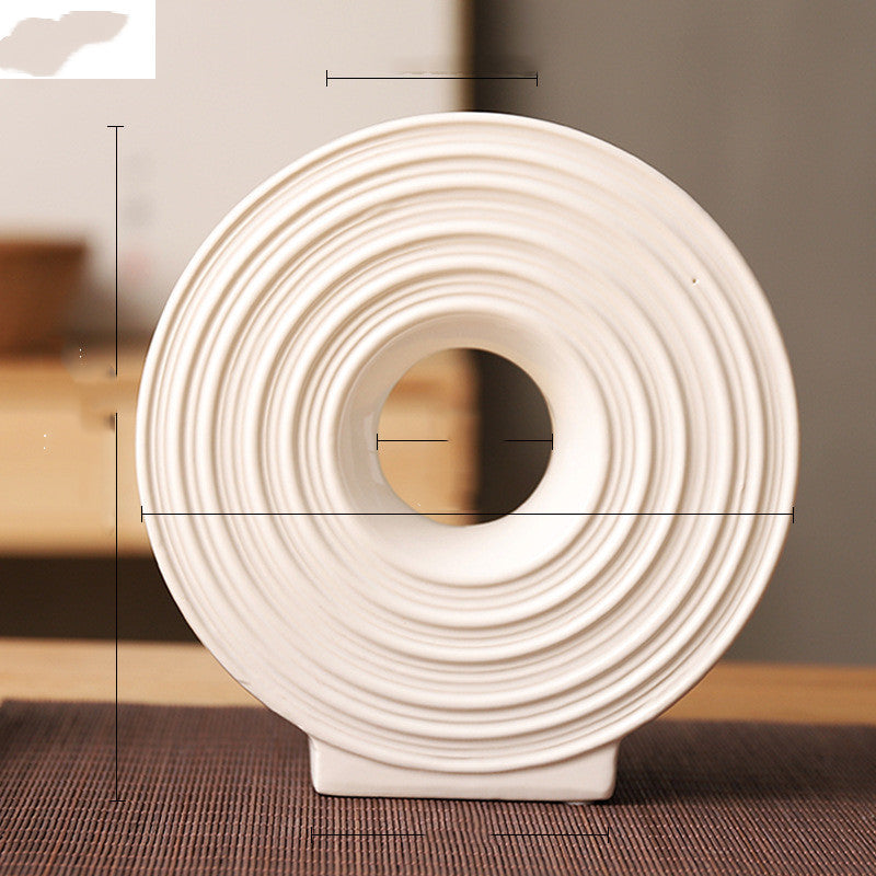 Round Wheel Ceramic Vase