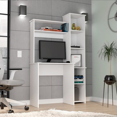 Desk Superior Shelves, White