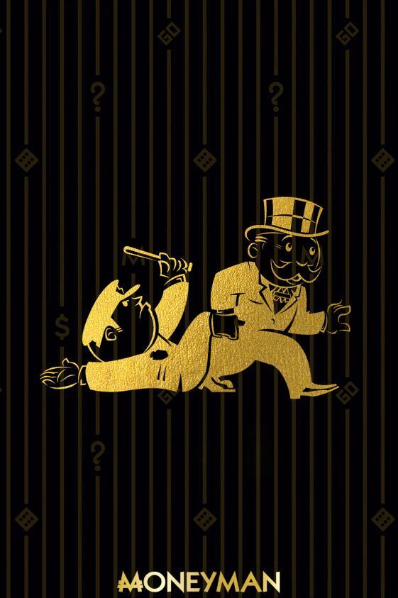 Abstract Golden Monopoly Art