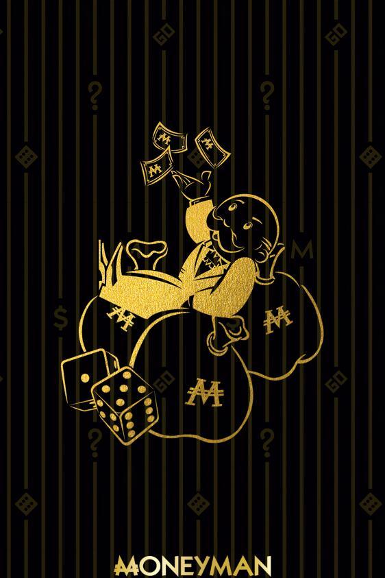 Abstract Golden Monopoly Art