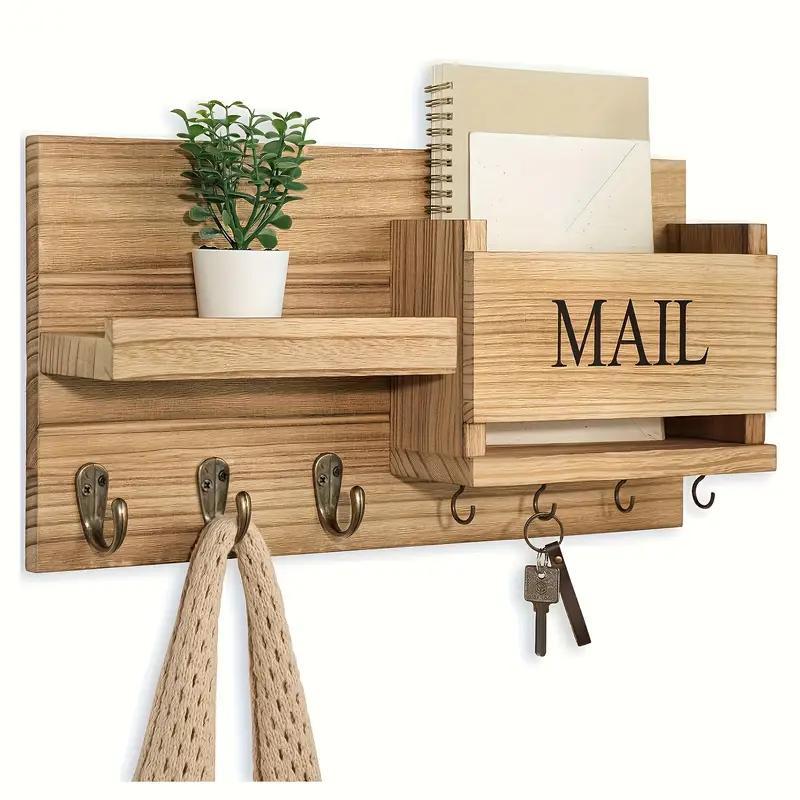 Simple Wooden Wall Mounted Keychain