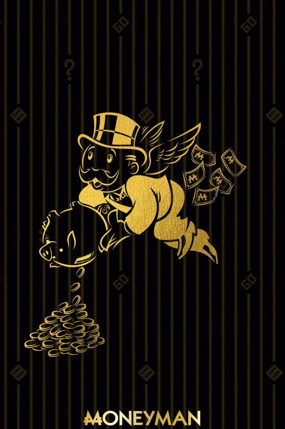 Abstract Golden Monopoly Art