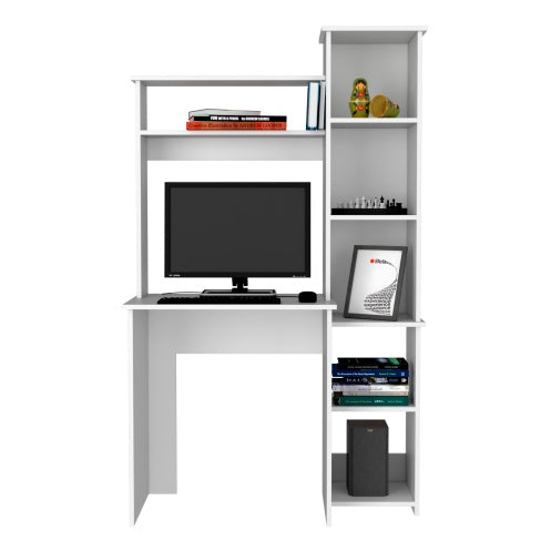 Desk Superior Shelves, White