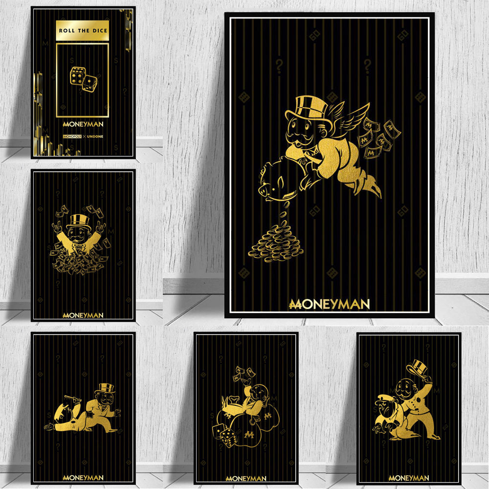 Abstract Golden Monopoly Art