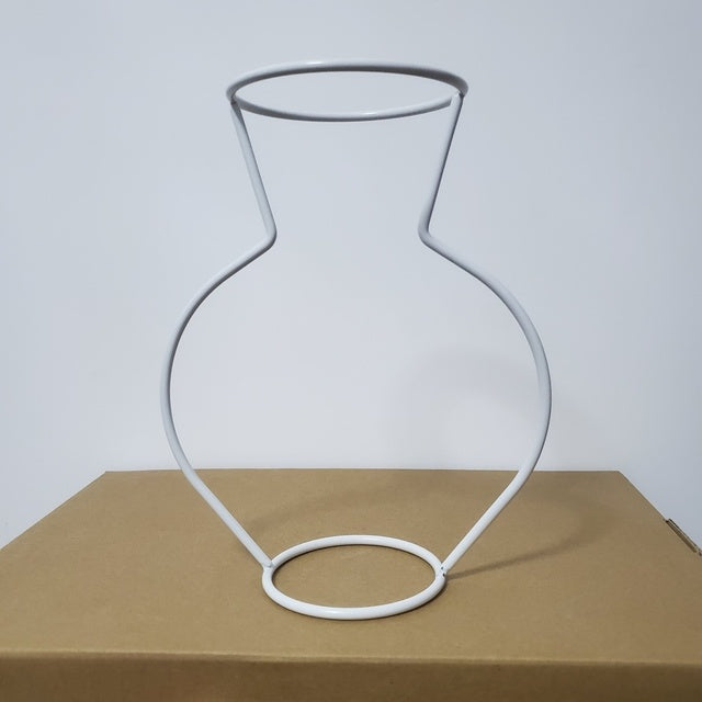 White Retro Flowers Vases