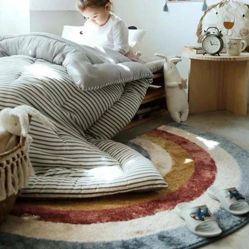 Nordic Rainbow Cartoon Rug