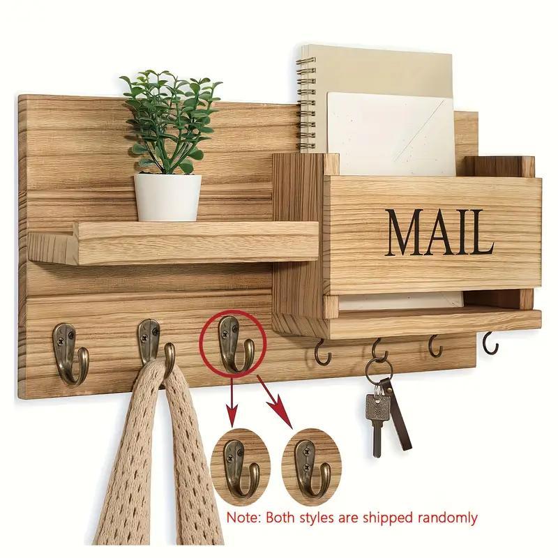 Simple Wooden Wall Mounted Keychain